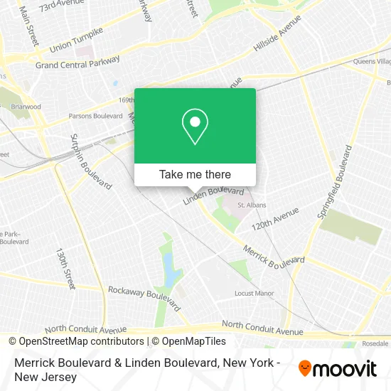 Merrick Boulevard & Linden Boulevard map