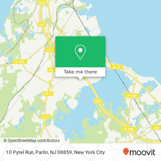 Mapa de 10 Pytel Run, Parlin, NJ 08859