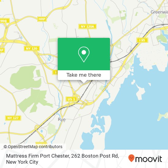 Mapa de Mattress Firm Port Chester, 262 Boston Post Rd