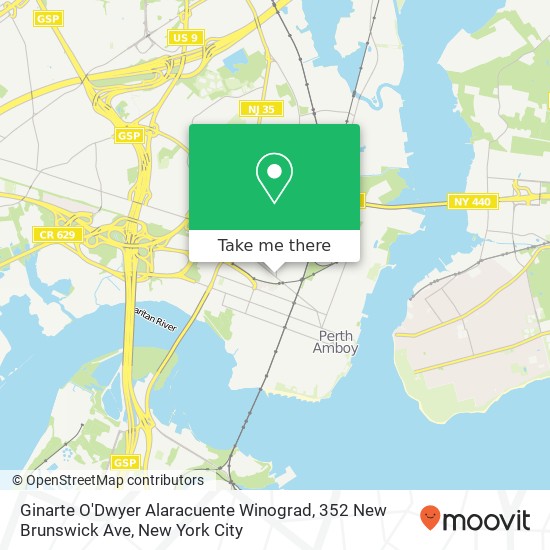 Ginarte O'Dwyer Alaracuente Winograd, 352 New Brunswick Ave map