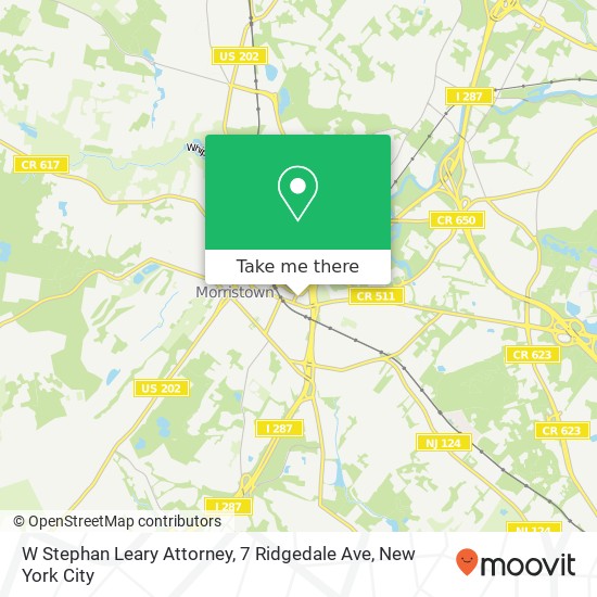 W Stephan Leary Attorney, 7 Ridgedale Ave map