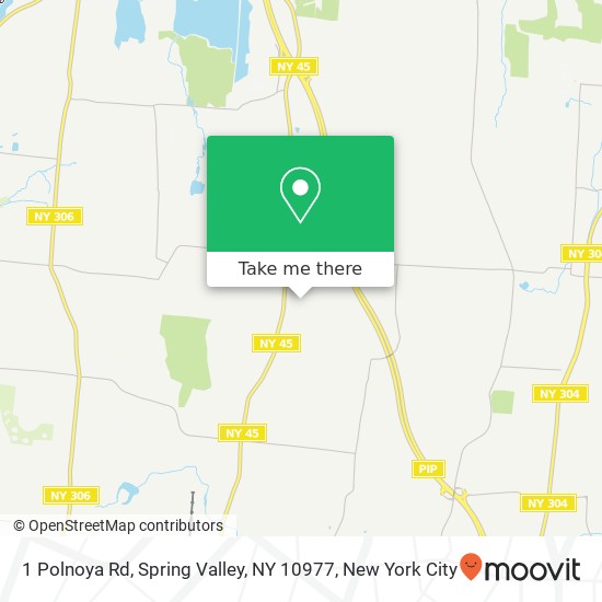 Mapa de 1 Polnoya Rd, Spring Valley, NY 10977