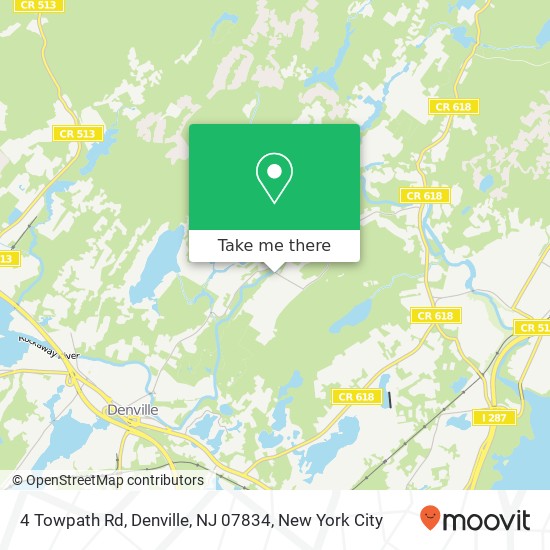 Mapa de 4 Towpath Rd, Denville, NJ 07834