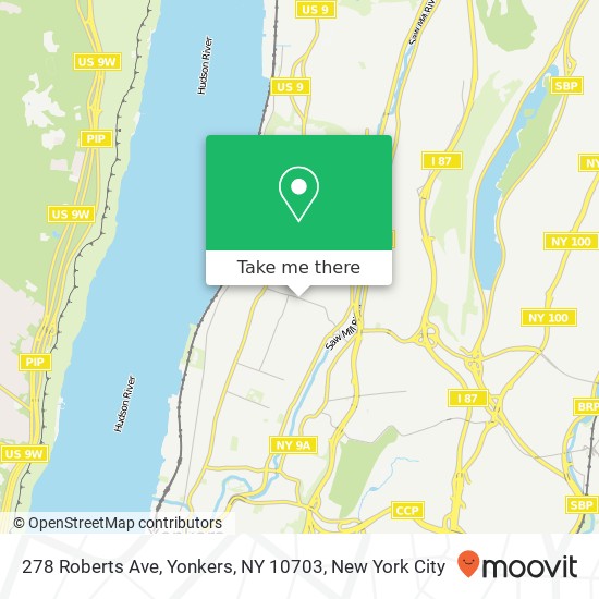 278 Roberts Ave, Yonkers, NY 10703 map