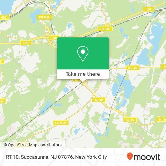 Mapa de RT-10, Succasunna, NJ 07876