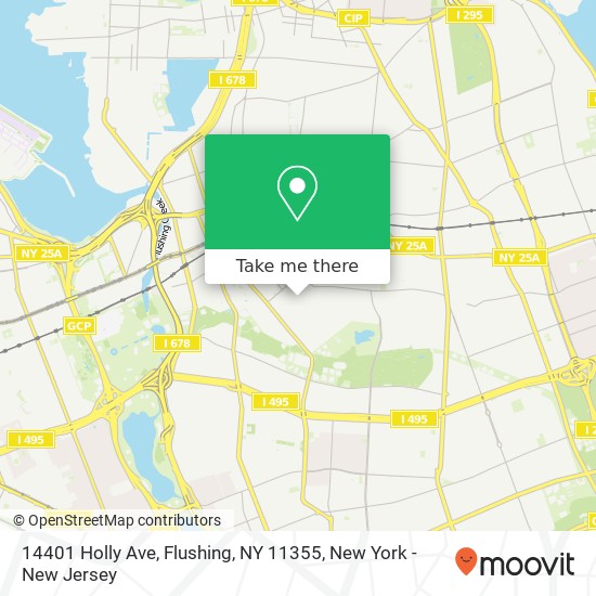 Mapa de 14401 Holly Ave, Flushing, NY 11355