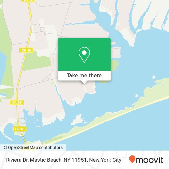 Mapa de Riviera Dr, Mastic Beach, NY 11951