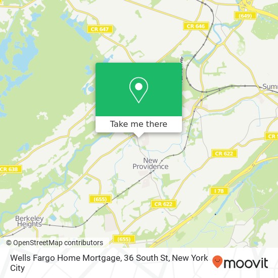 Mapa de Wells Fargo Home Mortgage, 36 South St