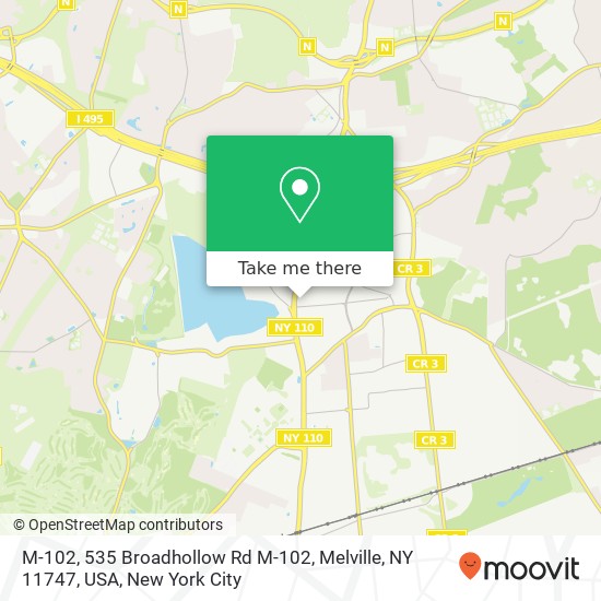 Mapa de M-102, 535 Broadhollow Rd M-102, Melville, NY 11747, USA