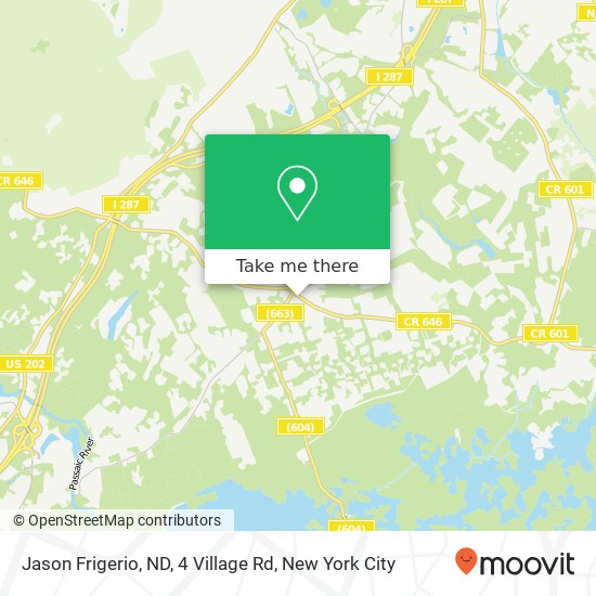 Mapa de Jason Frigerio, ND, 4 Village Rd