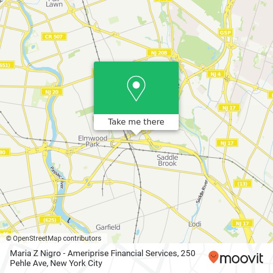Mapa de Maria Z Nigro - Ameriprise Financial Services, 250 Pehle Ave