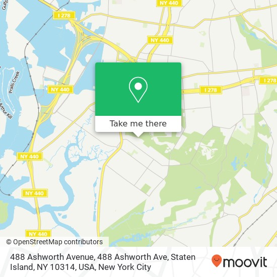 488 Ashworth Avenue, 488 Ashworth Ave, Staten Island, NY 10314, USA map