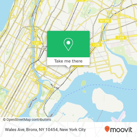 Mapa de Wales Ave, Bronx, NY 10454