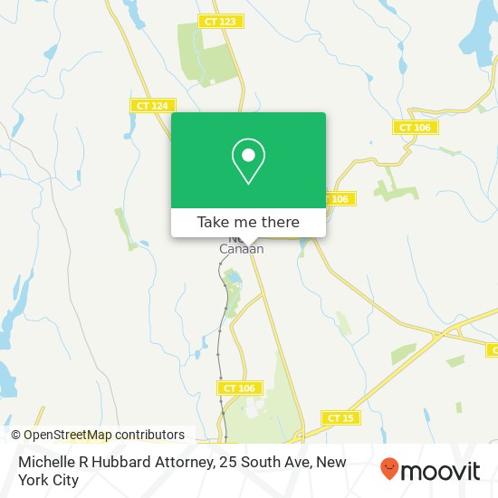 Mapa de Michelle R Hubbard Attorney, 25 South Ave