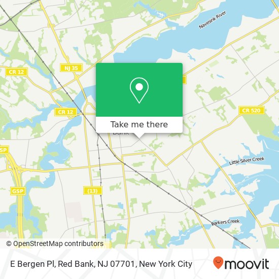 E Bergen Pl, Red Bank, NJ 07701 map