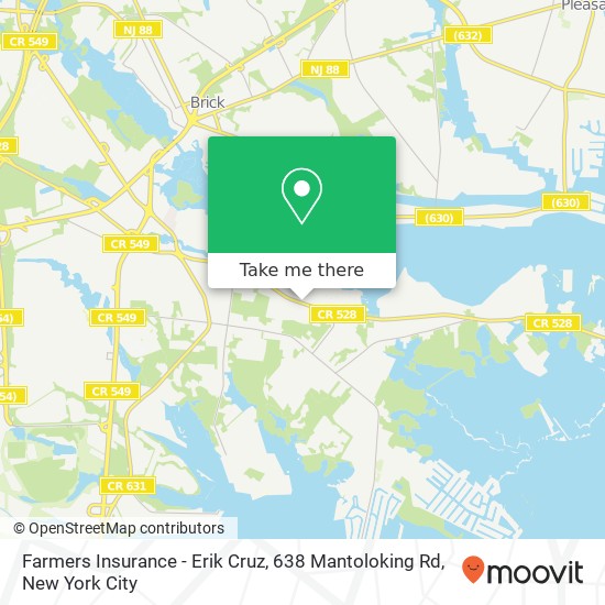 Farmers Insurance - Erik Cruz, 638 Mantoloking Rd map