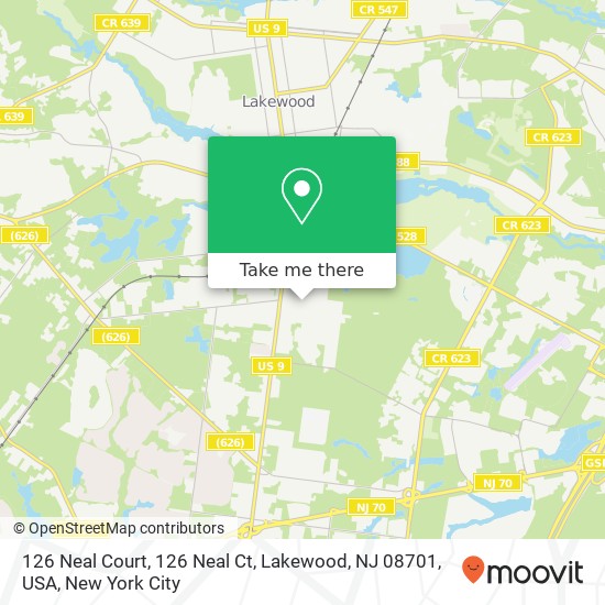 126 Neal Court, 126 Neal Ct, Lakewood, NJ 08701, USA map