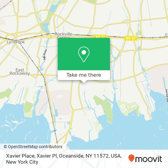 Mapa de Xavier Place, Xavier Pl, Oceanside, NY 11572, USA