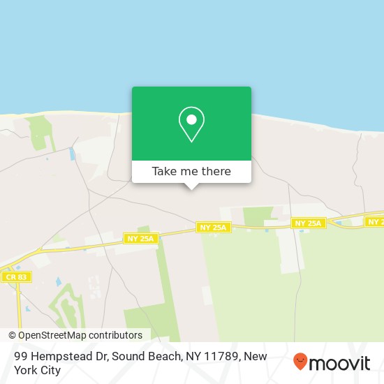 Mapa de 99 Hempstead Dr, Sound Beach, NY 11789