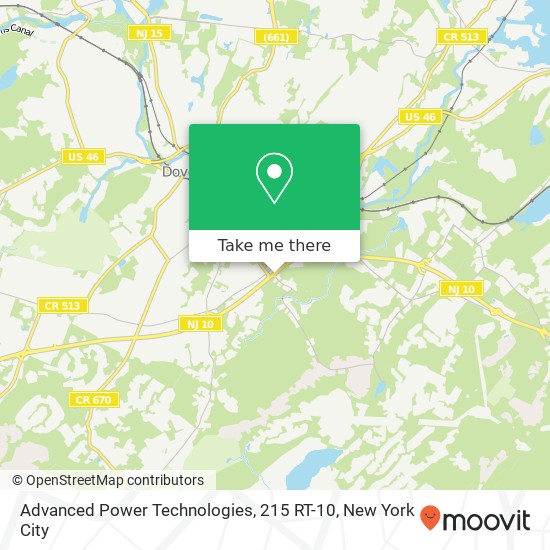 Mapa de Advanced Power Technologies, 215 RT-10