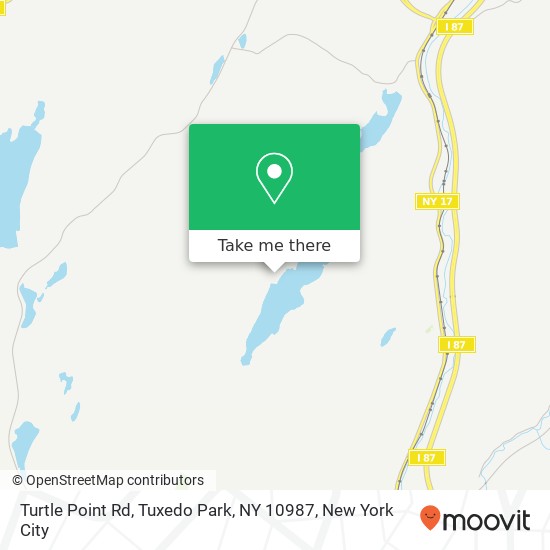 Mapa de Turtle Point Rd, Tuxedo Park, NY 10987