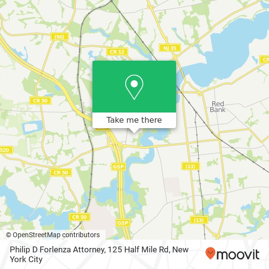 Philip D Forlenza Attorney, 125 Half Mile Rd map