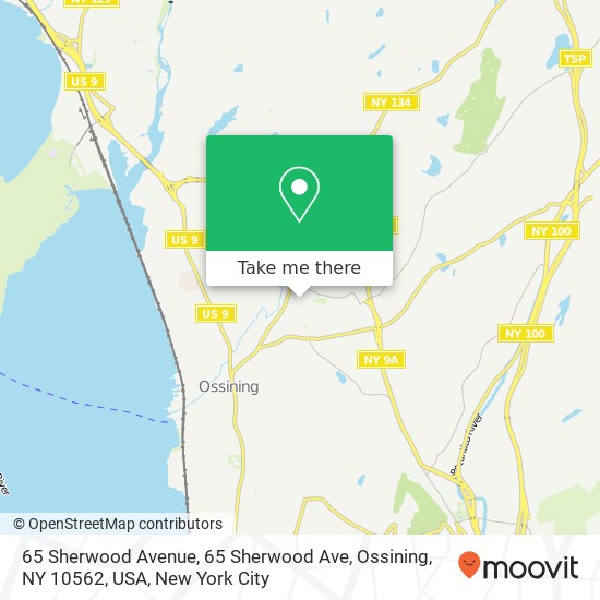 65 Sherwood Avenue, 65 Sherwood Ave, Ossining, NY 10562, USA map