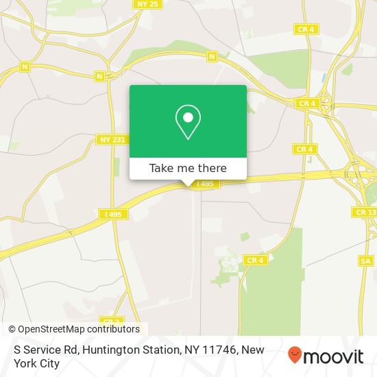Mapa de S Service Rd, Huntington Station, NY 11746