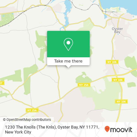 Mapa de 1230 The Knolls (The Knls), Oyster Bay, NY 11771