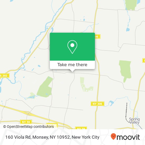 Mapa de 160 Viola Rd, Monsey, NY 10952