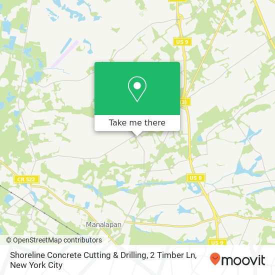 Mapa de Shoreline Concrete Cutting & Drilling, 2 Timber Ln