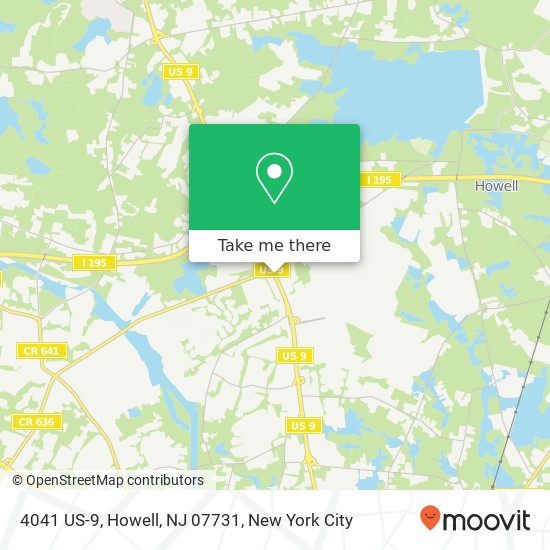 Mapa de 4041 US-9, Howell, NJ 07731