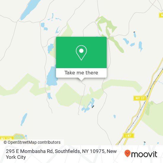 Mapa de 295 E Mombasha Rd, Southfields, NY 10975