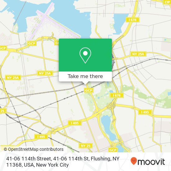 41-06 114th Street, 41-06 114th St, Flushing, NY 11368, USA map