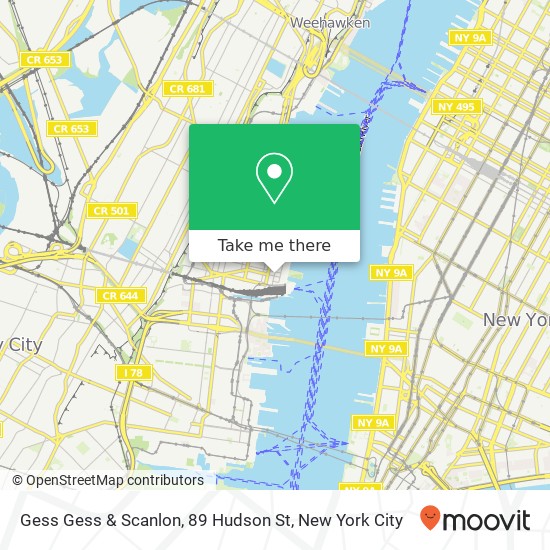 Mapa de Gess Gess & Scanlon, 89 Hudson St