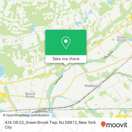 Mapa de 426 US-22, Green Brook Twp, NJ 08812