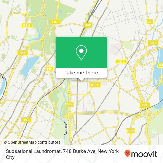 Sudsational Laundromat, 748 Burke Ave map
