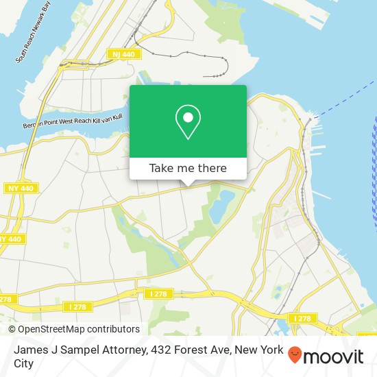 Mapa de James J Sampel Attorney, 432 Forest Ave