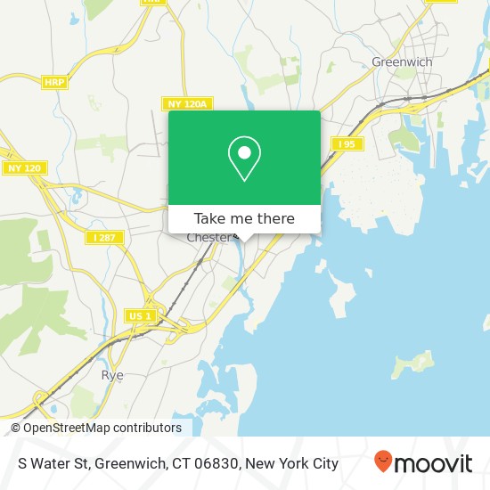 Mapa de S Water St, Greenwich, CT 06830