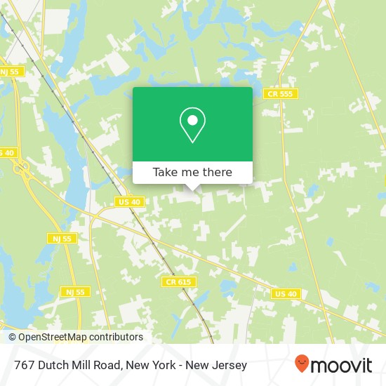 Mapa de 767 Dutch Mill Road, 767 Dutch Mill Rd, Newfield, NJ 08344, USA