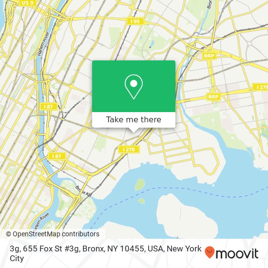 3g, 655 Fox St #3g, Bronx, NY 10455, USA map