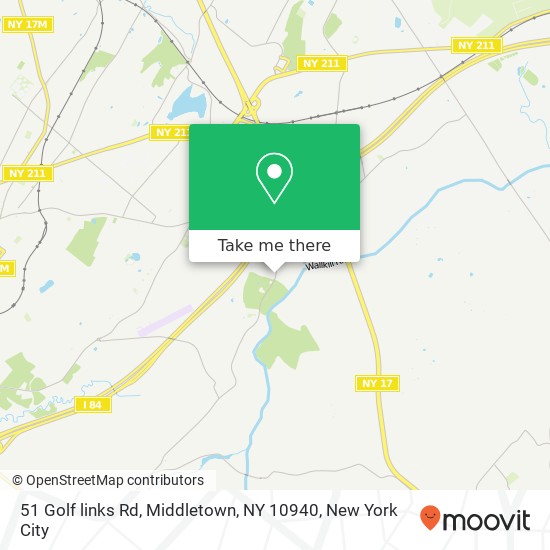 Mapa de 51 Golf links Rd, Middletown, NY 10940