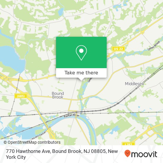 770 Hawthorne Ave, Bound Brook, NJ 08805 map