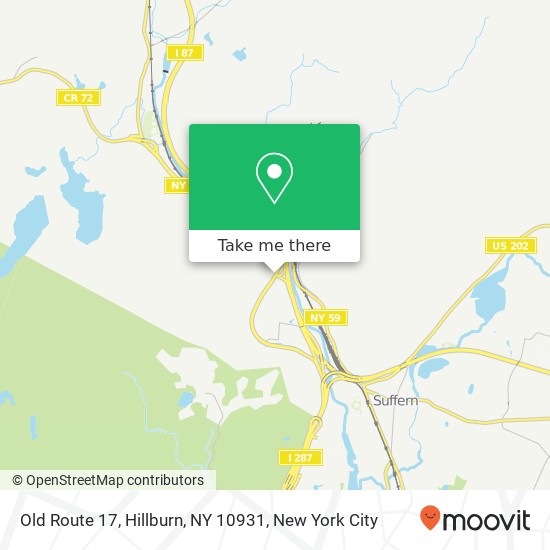 Mapa de Old Route 17, Hillburn, NY 10931