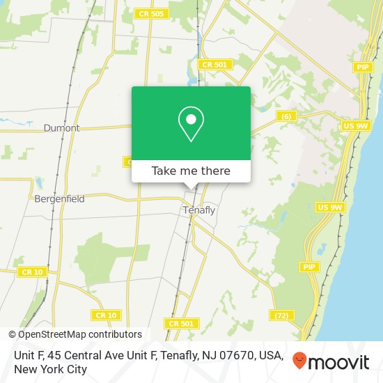 Unit F, 45 Central Ave Unit F, Tenafly, NJ 07670, USA map