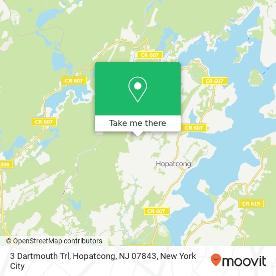 Mapa de 3 Dartmouth Trl, Hopatcong, NJ 07843