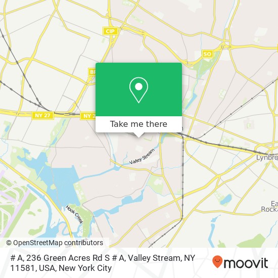 Mapa de # A, 236 Green Acres Rd S # A, Valley Stream, NY 11581, USA