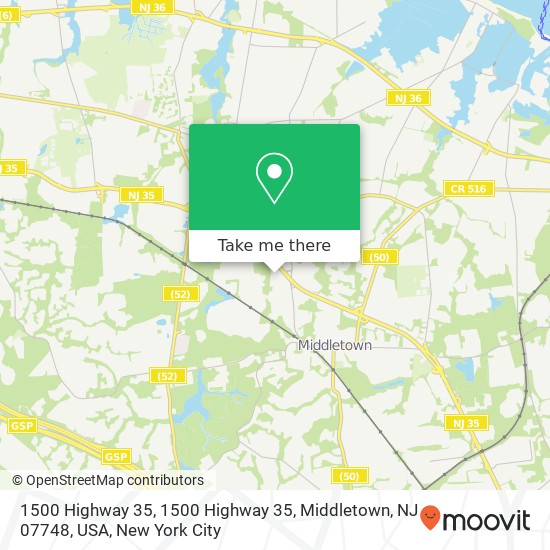 Mapa de 1500 Highway 35, 1500 Highway 35, Middletown, NJ 07748, USA