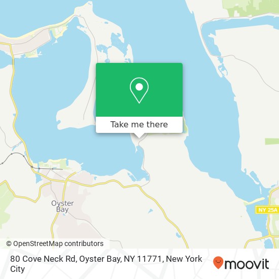 Mapa de 80 Cove Neck Rd, Oyster Bay, NY 11771