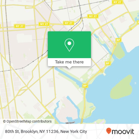 80th St, Brooklyn, NY 11236 map